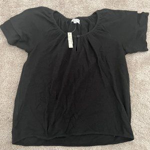 Madewell Texture and Thread Black Short-sleeve Top